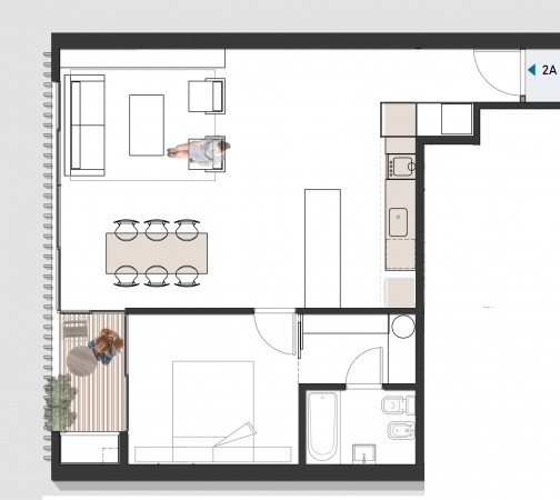 Jacinto Diaz 73 - Moderno 2 Ambientes - San Isidro